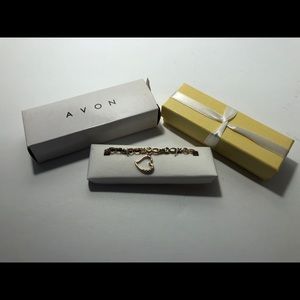 Heart Charm Tennis Bracelet in Gift Box